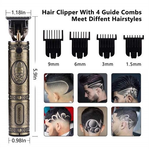 Professional Electric Hair Clipper for Men,T Blade Beard Hair Trimmer