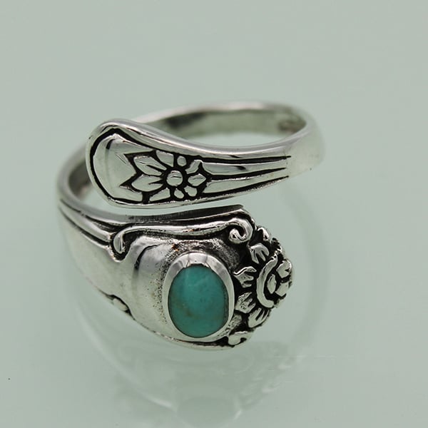 New Year Promotion 49% OFF - Turquoise Spoon Silver Ring