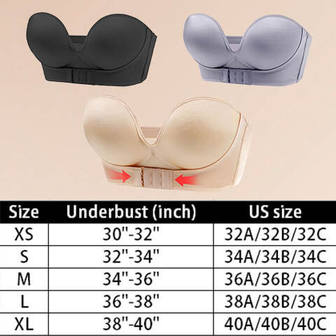 Mango Lift Bra - Strapless Front Buckle Lift Bra