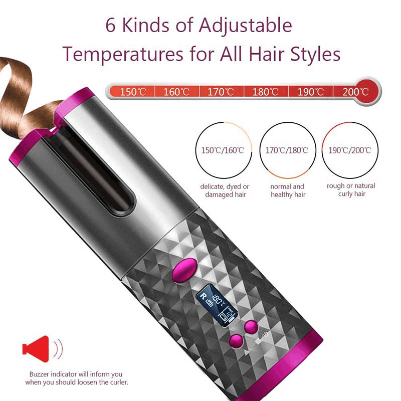 Auto Rotating Ceramic Hair Curler