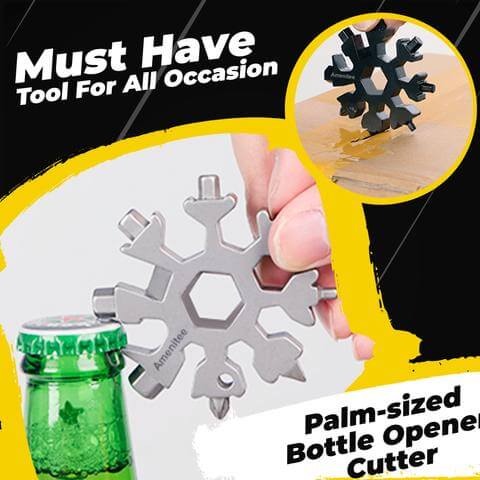 Portable 18 In 1 Mini Snowflake Pocket Multitool