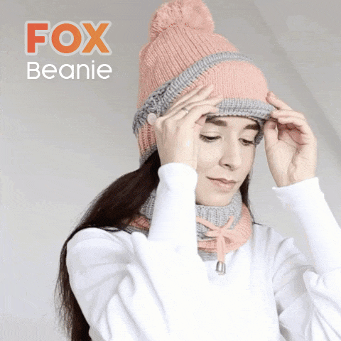 Knitted Beanie - 3 in 1 Winter Knitted Beanie Scarf Set