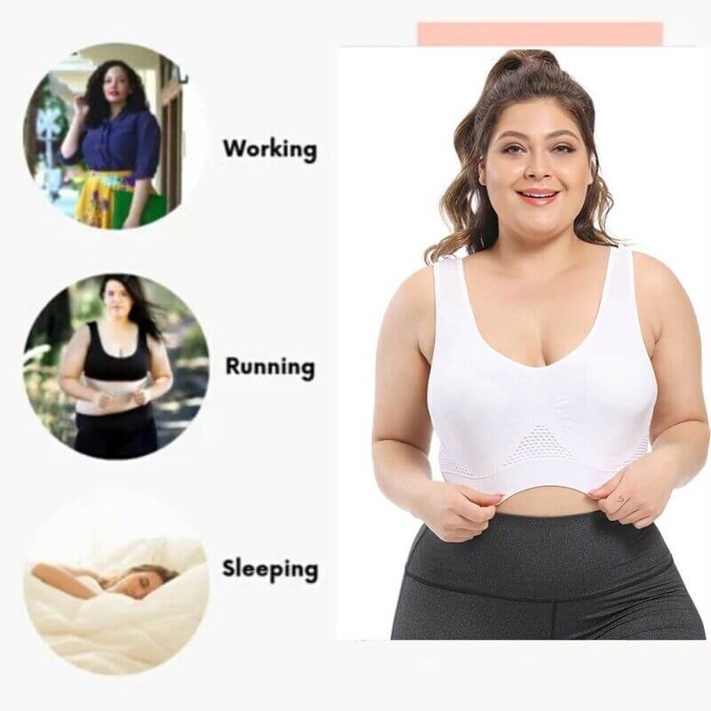 JENN BRA - Airy Cooling Comfortable Breathable Extra-Elastic Seamless Bra (From S to 6XL)