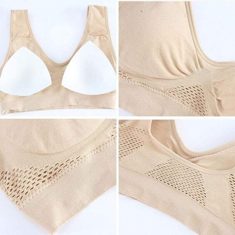 JENN BRA - Airy Cooling Comfortable Breathable Extra-Elastic Seamless Bra (From S to 6XL)