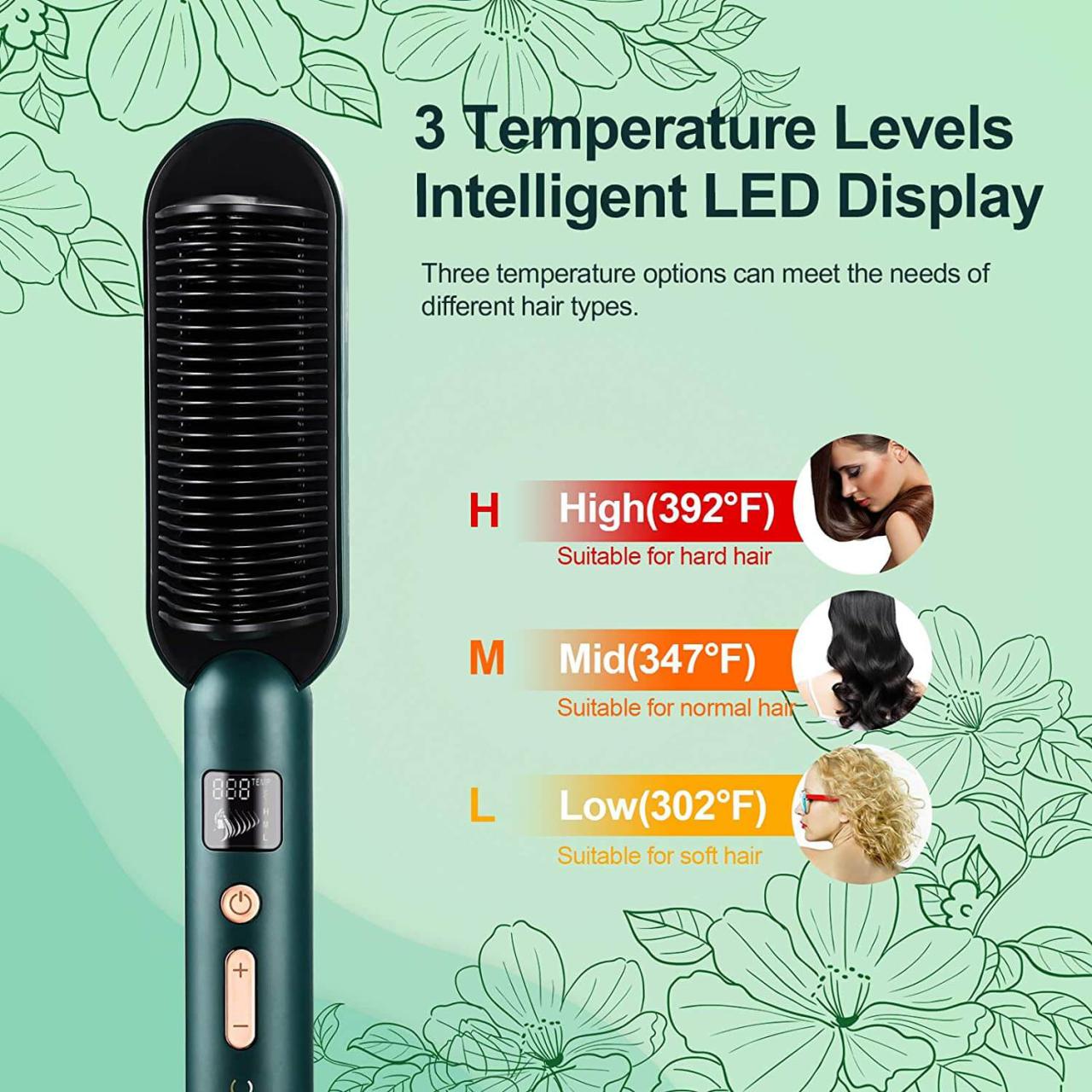 Negative Ion Hair Straightener Brush