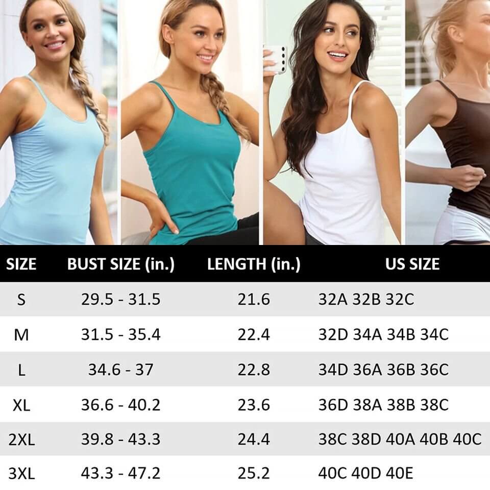 The Demi - Padded Spaghetti Camisole Top Vest With Built-in Bra