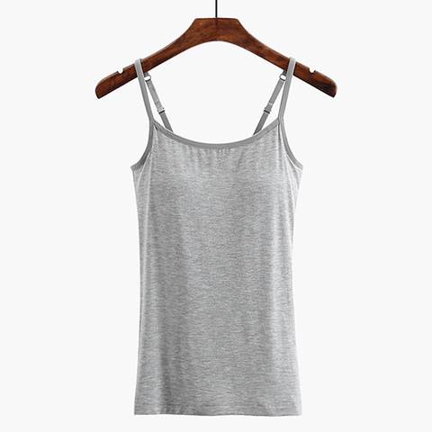 Tank With Built-In Bra With Adjustable Straps
