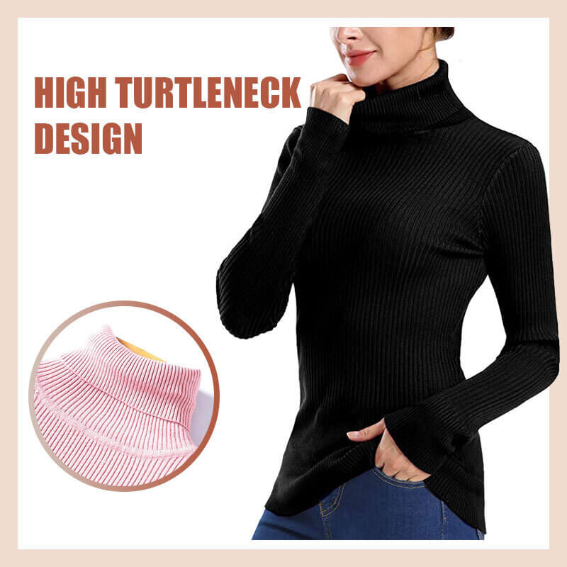 BE Sweater - Knitted Long Sleeve Turtleneck Sweater