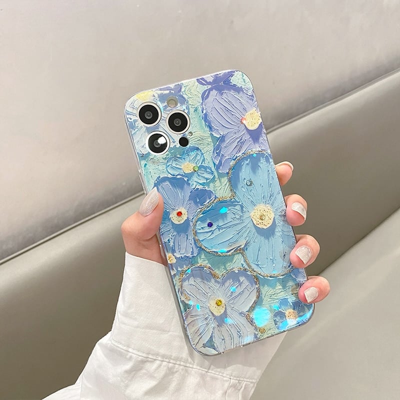 Glitter Floral iPhone Case