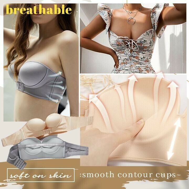 Last Day 70% OFF-Invisible strapless non-slip sexy no steel ring tube top