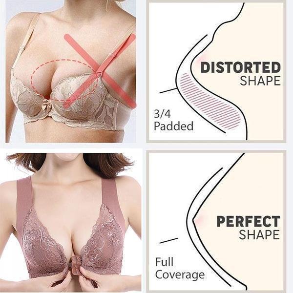 LAST DAY 49% OFF-Bra For Women Front Closure 5D Beauty Back Sports Comfy Bra