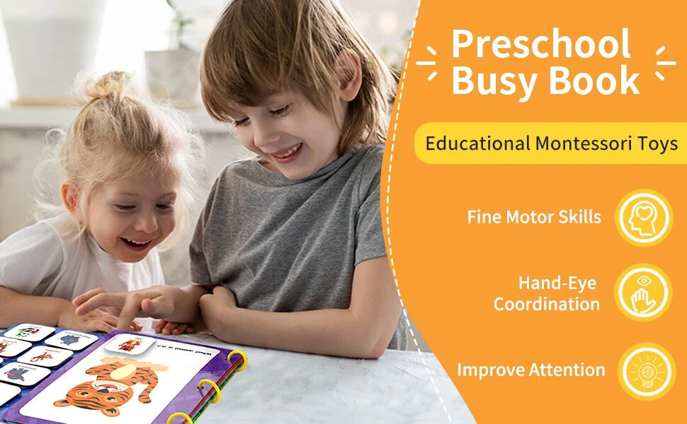 MONTESSORI BUSY BOOK FOR KIDS TO DEVELOP LEARNING SKILLS