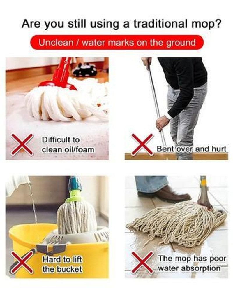 360 Rotatable Adjustable Cleaning Mop