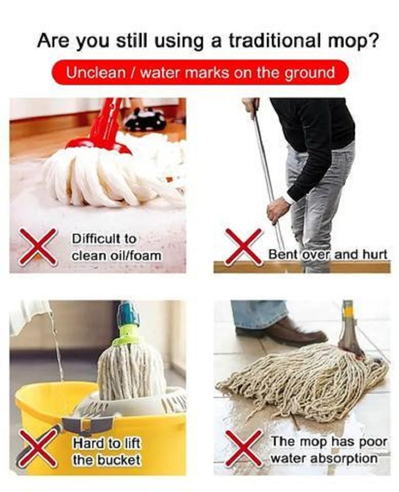 Rotatable Adjustable Cleaning Mop