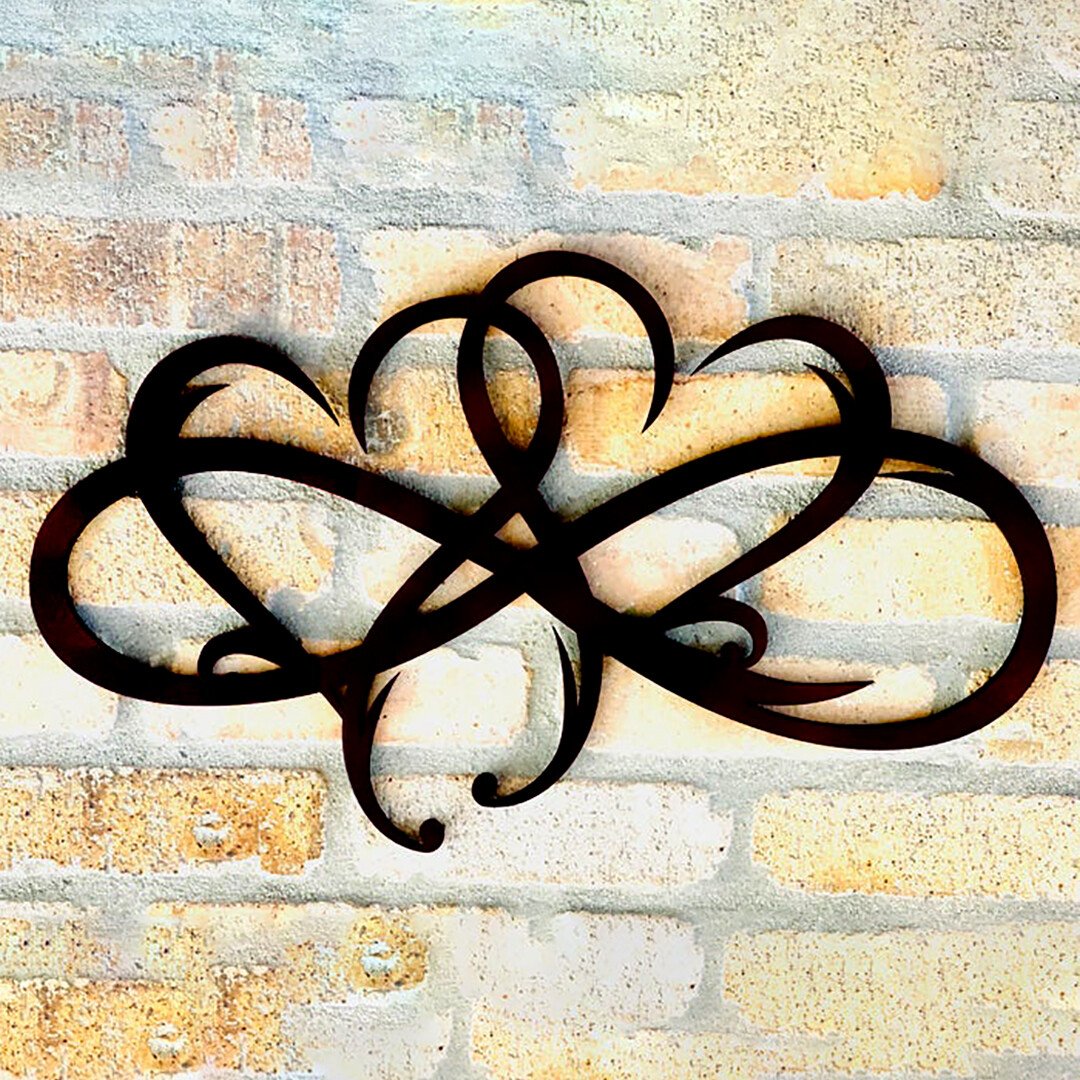 Infinity heart-Steel wall decor Metal Wall art