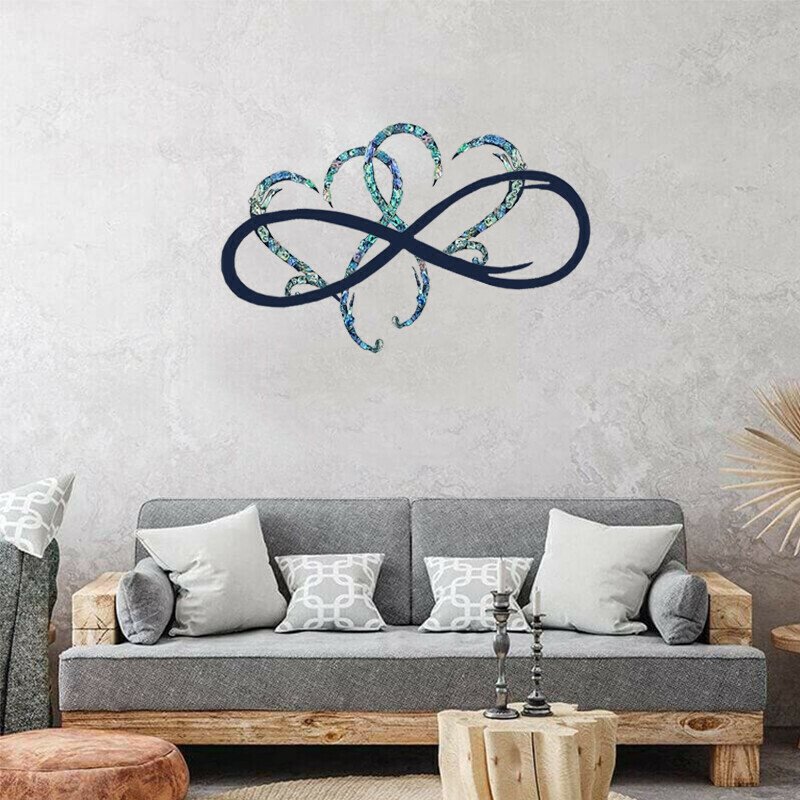 Infinity heart-Steel wall decor Metal Wall art