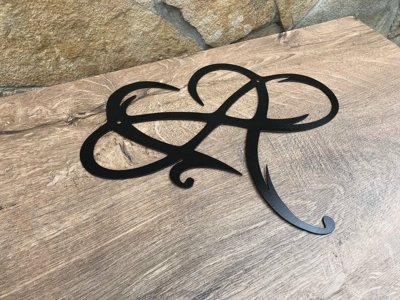 Infinity heart-Steel wall decor Metal Wall art