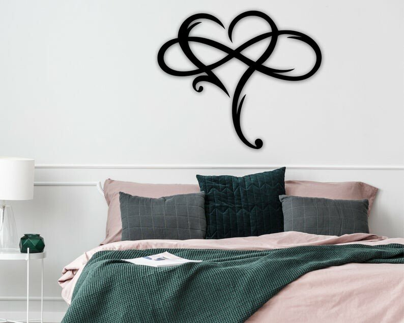 Infinity heart-Steel wall decor Metal Wall art