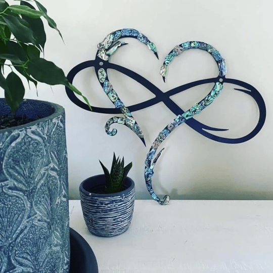 Infinity heart-Steel wall decor Metal Wall art