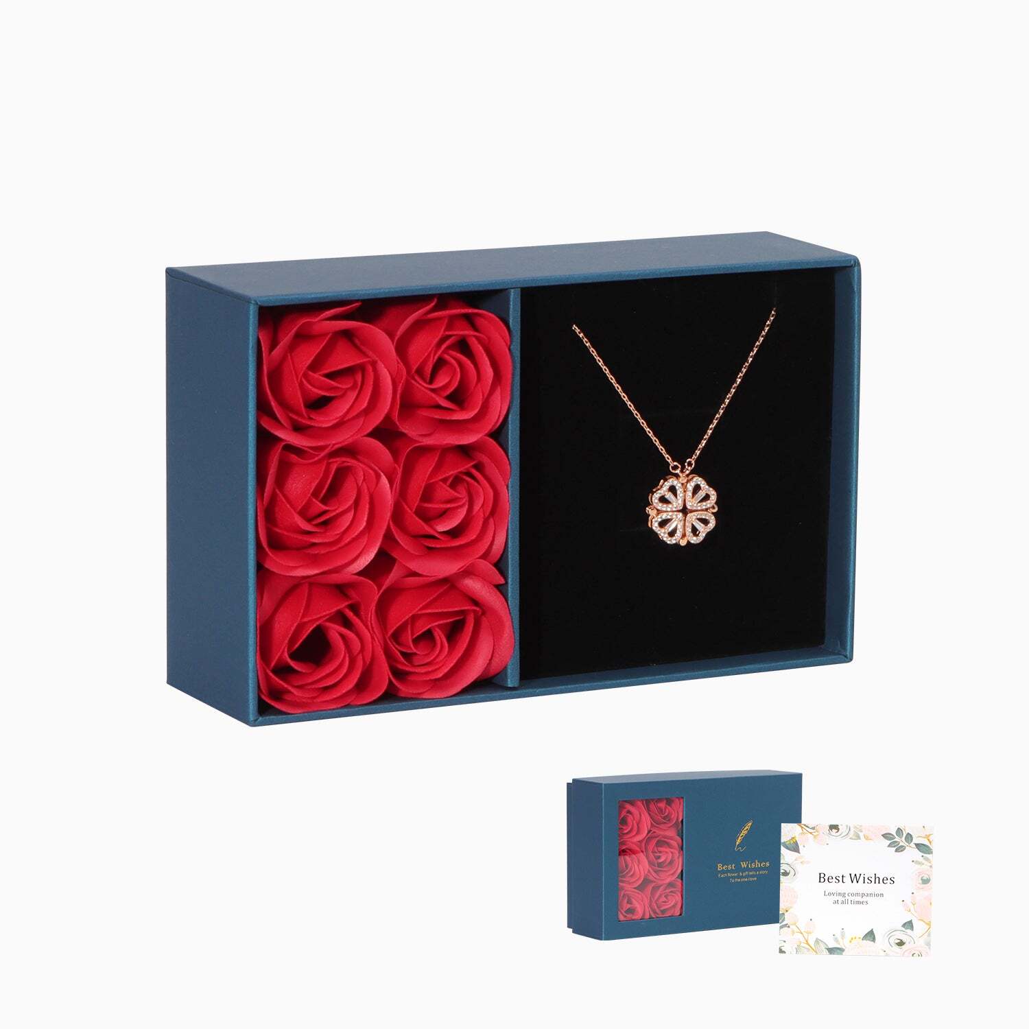 last day promotion 45 offlucky heart sterling silver necklace with six roses 2