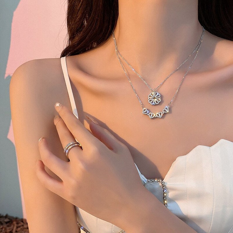 Lucky Heart Necklace And SIX ROSES