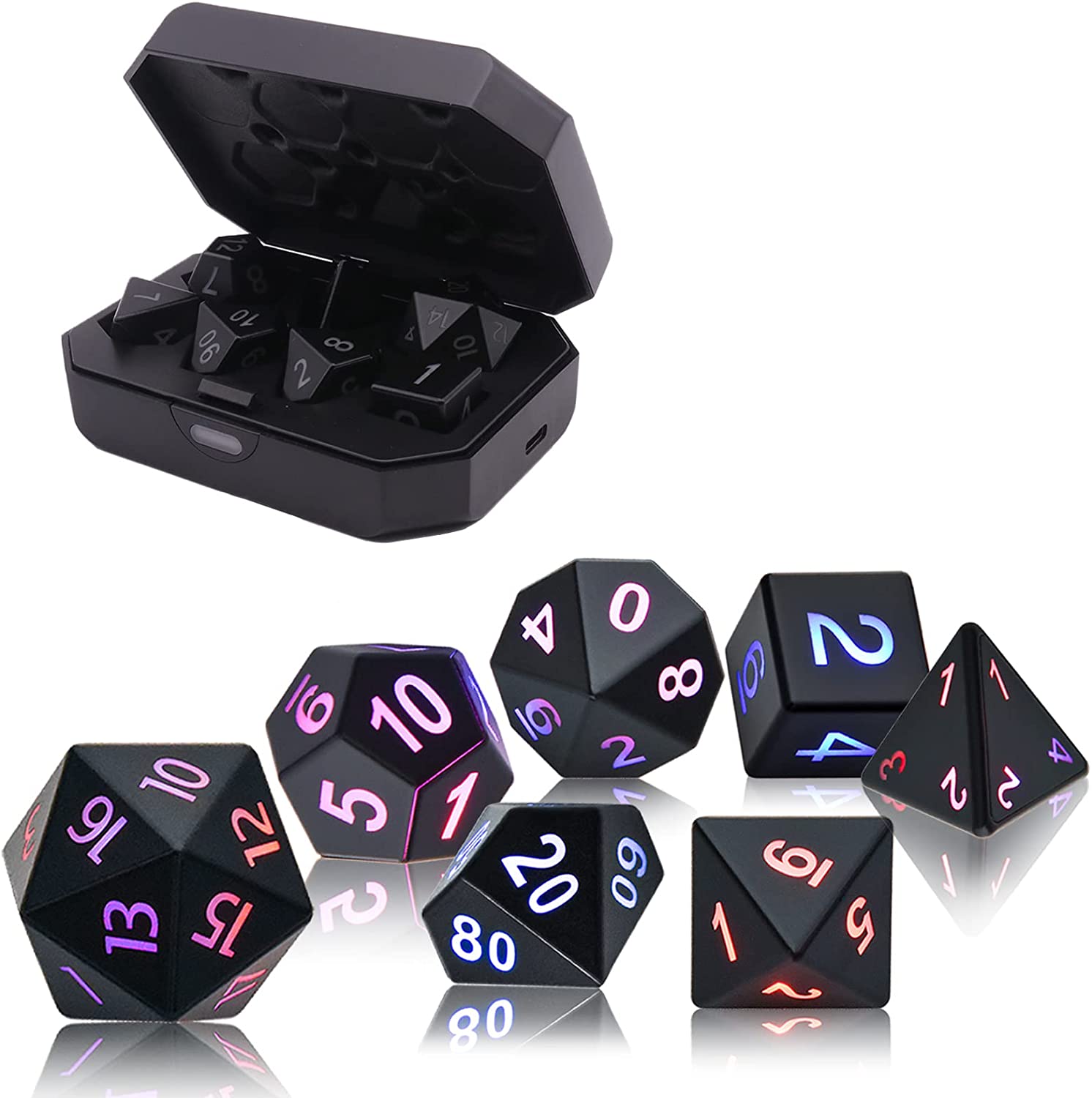 DND Dice Rechargeable with Charging Box (7 PCS)