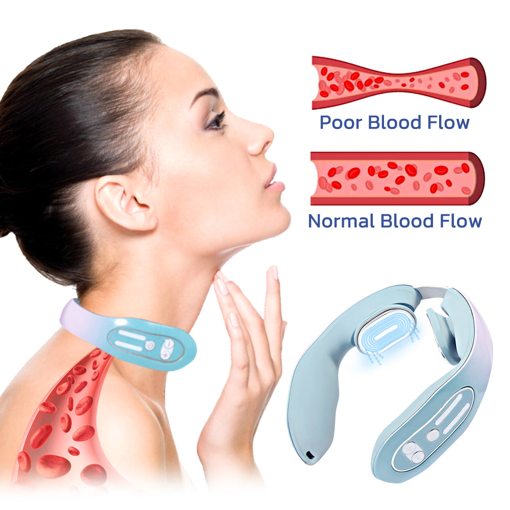 EMS Neck Acupoints Lymphvity Massager Device