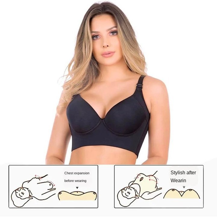 Fashion Deep Cup Bra - Brawith shapewear incorporated (Size runs the same as regular bras)