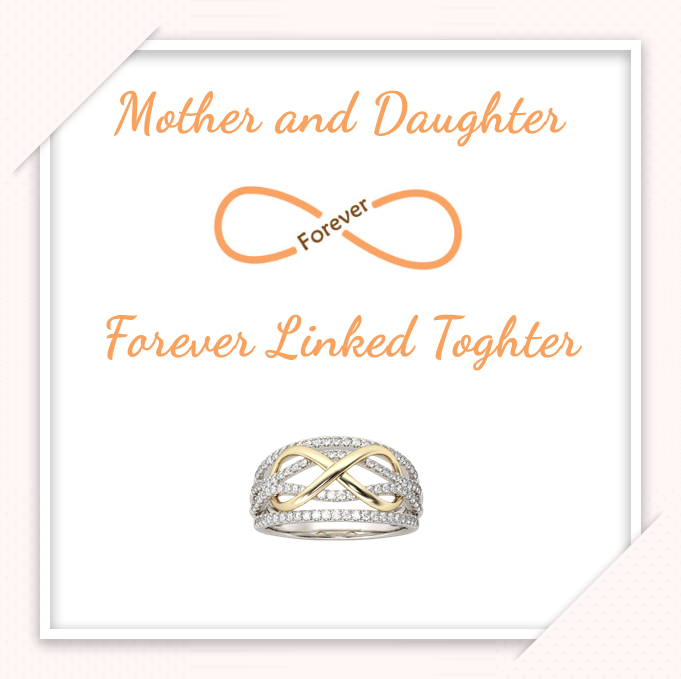 MOTHER & DAUGHTER FOREVER LINKED TOGETHER RING