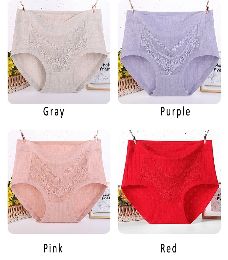 2022 Newest Plus Size LeakProof Lace Cotton Panties 6XL