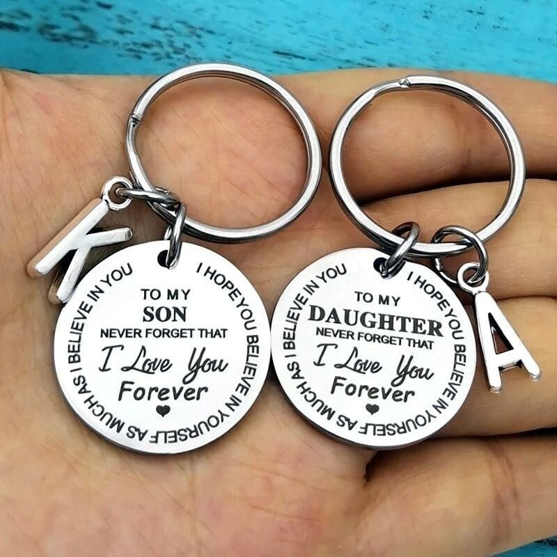 (Best Father Mother Gift) My Son / Daughter I Love You Forever Keychain