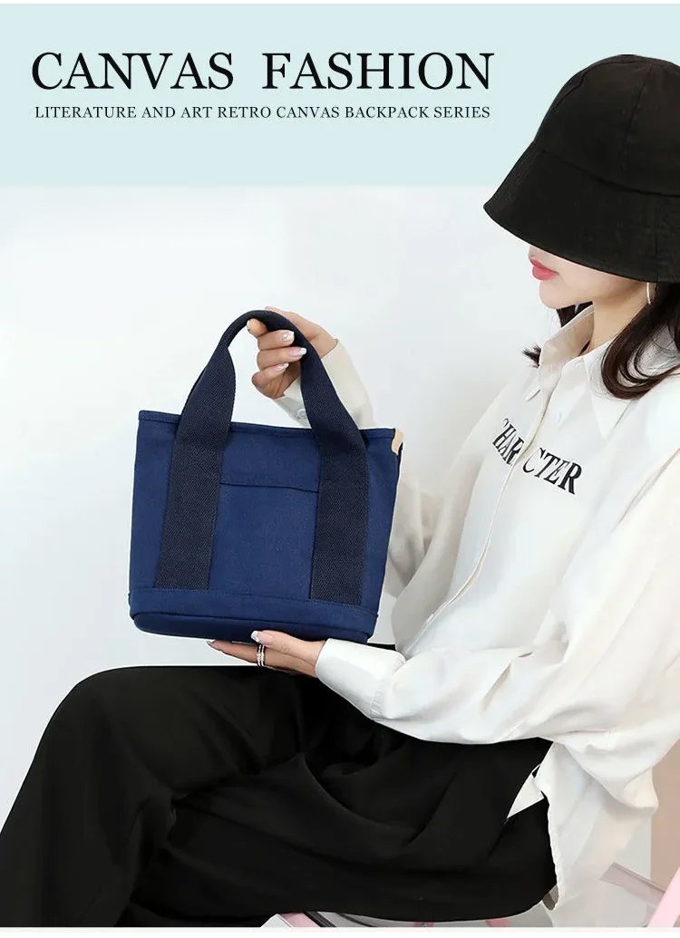 [Japanese handmade] Large capacity multi-pocket handbag