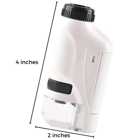 Kid's Portable Pocket Microscope with Adjustable 60-120x zoom