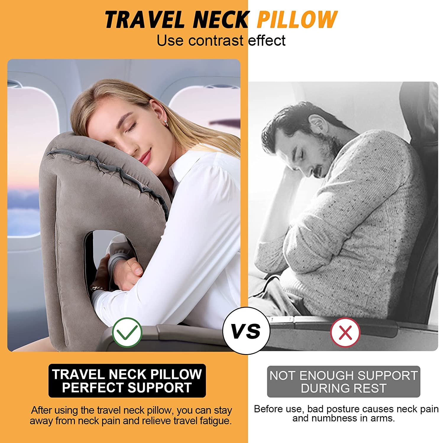 leosporr Inflatable Travel Pillow