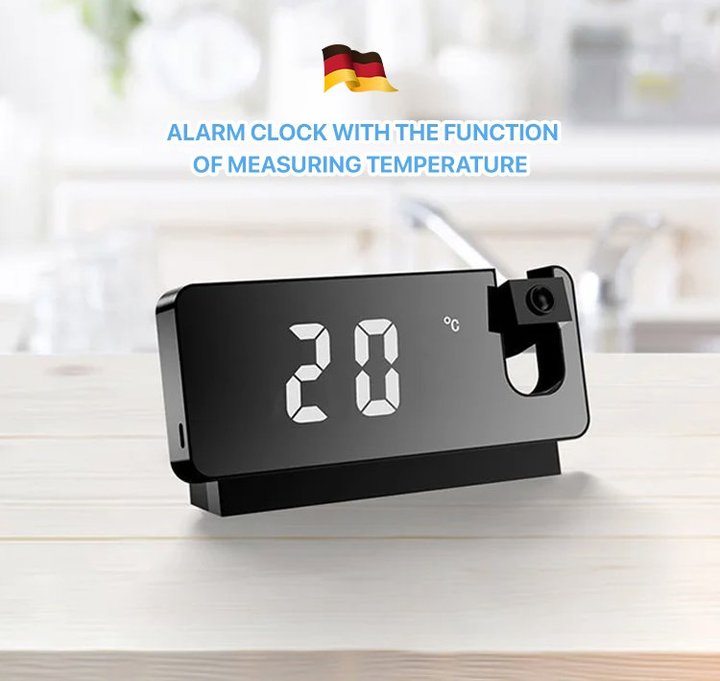 Mirror projection alarm clock