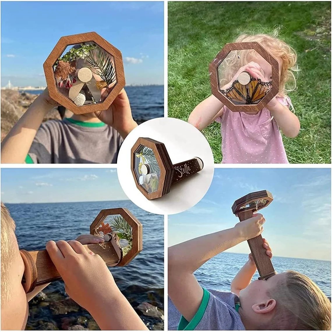 the best gift natural wood kaleidoscope