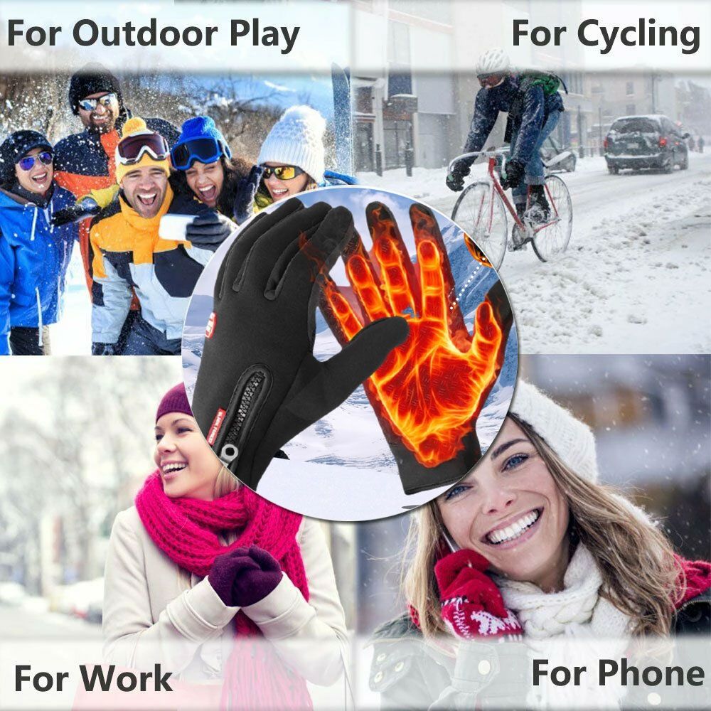 Unisex Warm Thermal Gloves Cycling Running Driving Gloves