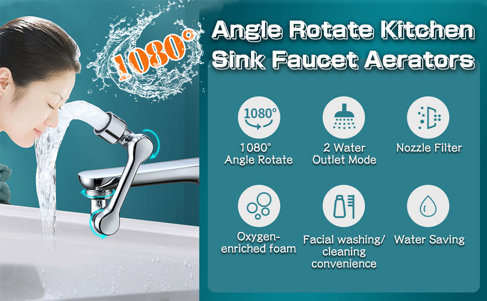 Rotating 1080¡ robotic arm faucet (universal model)