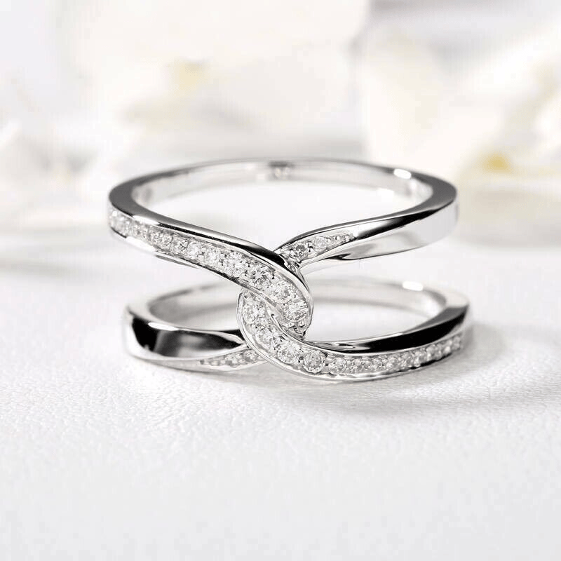 Special Bond Rectangle Interlocking Ring - Mother & Daughter Forever Linked Together