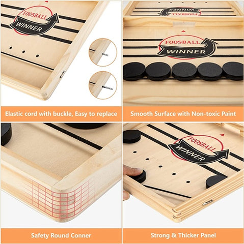 Best Interactive Game Ever - Fast Sling Puck Game - Christmas Gift For Family, Friends, Children