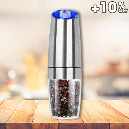 Automatic Electric Gravity Induction Salt and Pepper Grinder 2 In