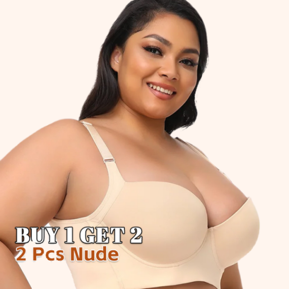 FBL DEEP CUP BRA HIDE BACK FAT WITH SHAPEWEAR INCORPORATED(BUY 1 GET 1  FREE)2Pcs Nude - Ceelic