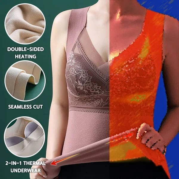 LAST DAY Buy 1 Get 2 Free (Add 3 pcs to cart-in-1 Built-in Bra Thermal Underwear)