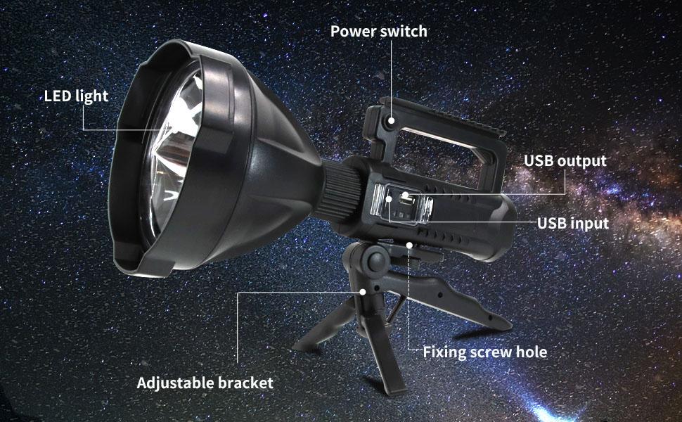 Last Day Promotion 69% OFF - Rechargeable Handheld Spotlight Flashlight