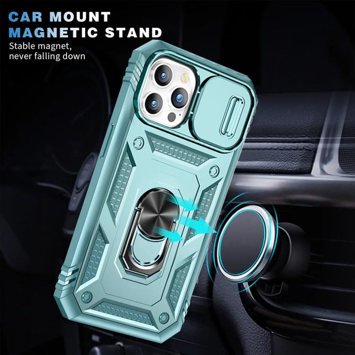 (Last Day Promotion - SAVE 48% OFF) Magnetic Car Finger Ring 3-in-1 Phone Case-BUY 3 GET EXTRA 15 % OFF