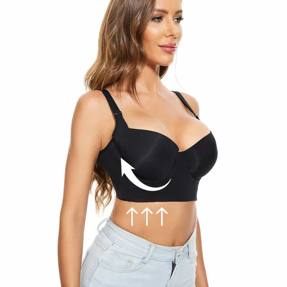 Woobilly Deep Cup Bra Hide Back Fat With Shapewear Incorporated (Buy 1 Get 1 Free)