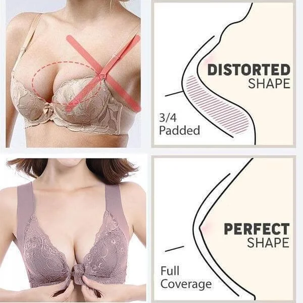 Front Closure 5D Shaping Push Up Bra â€“ Seamless, Beauty Back, Comfy