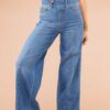 Last Day 49% OFF - Seamed Front Wide Leg Jeans