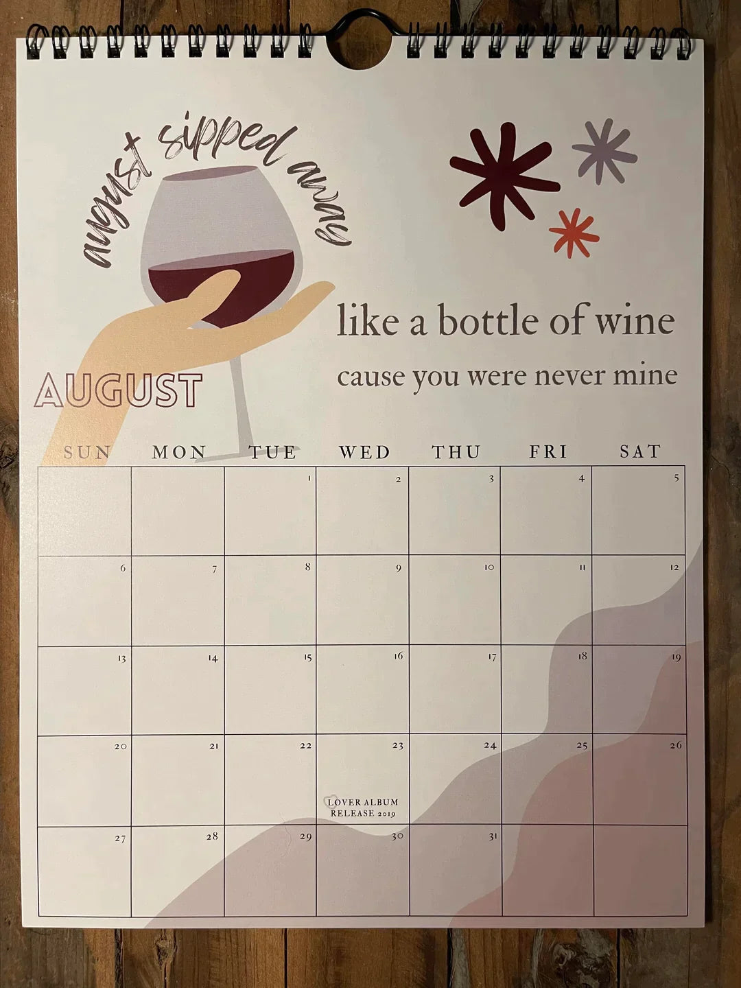 2024 TS Lyrics Calendar Ceelic